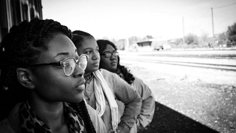 Three Women Taking Selfie