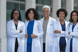 A group of confident Black female healthcare providers Atlanta
